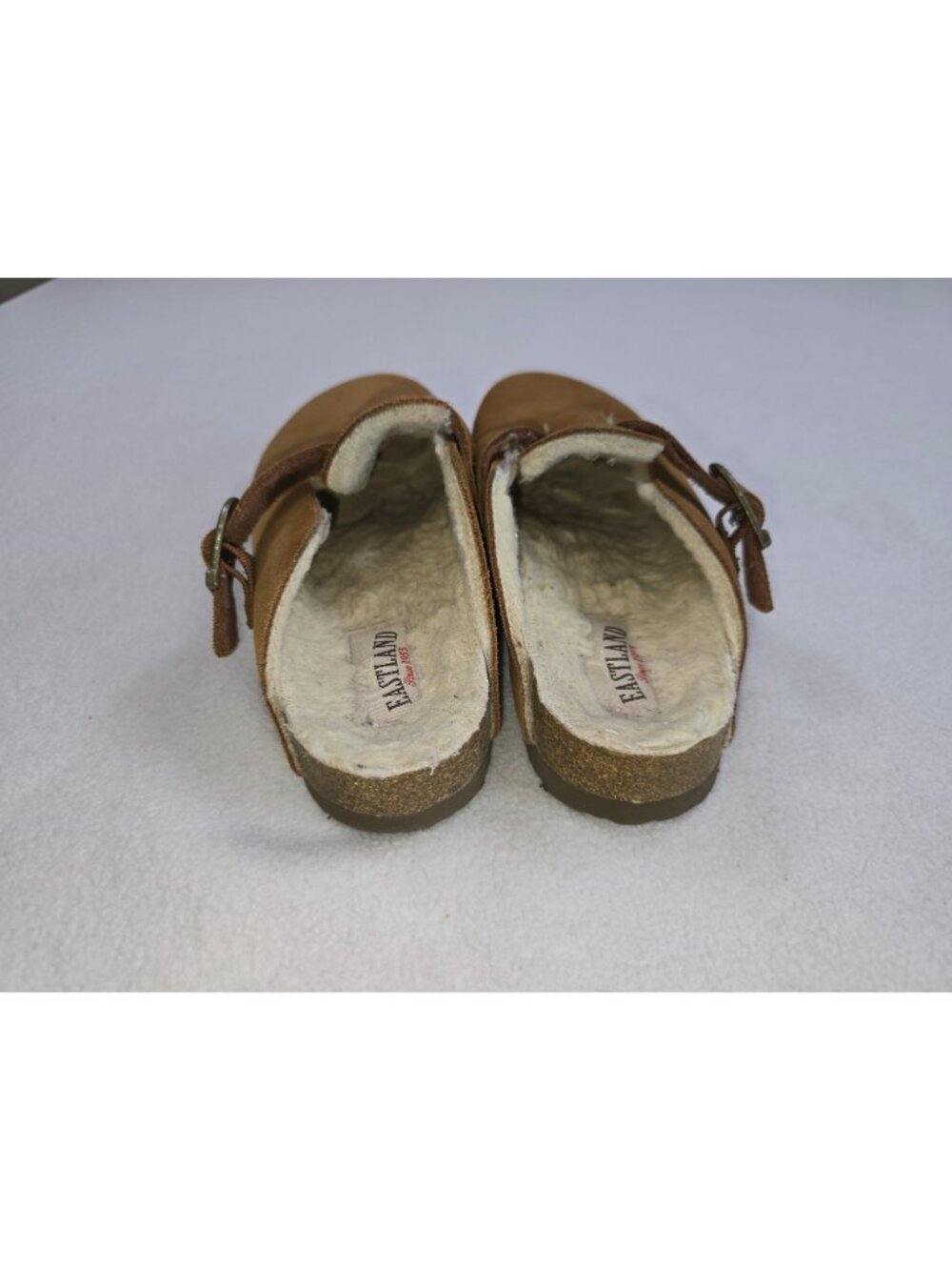 Eastland Womens Gina-Lined Clogs Size 6M Tan Suede Slip-On - Picture 4 of 7